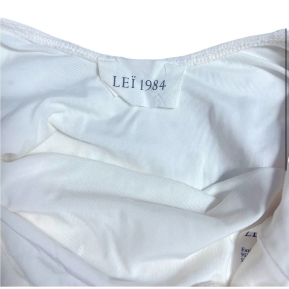 Lei1984 size 0 eyelet swimsuit in excellent like-new condition ivory cream - Picture 2 of 5